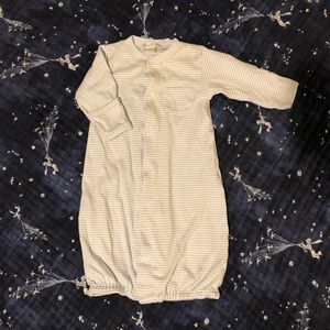 Kissy kissy blue/white stripe convertible NB gown